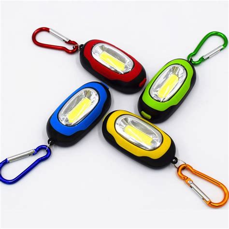 4pcs Portable Mini Key Ring Cob Led Night Light Pocket Keychain Torch