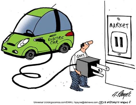 Henry Payne Editorial Cartoon Electric Car Market