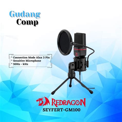 Redragon Gm100 Seyfert Gaming Stream Microphone Shopee Malaysia