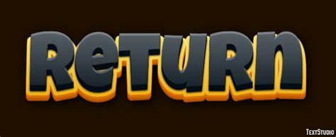 Return Text Effect And Logo Design Word Textstudio