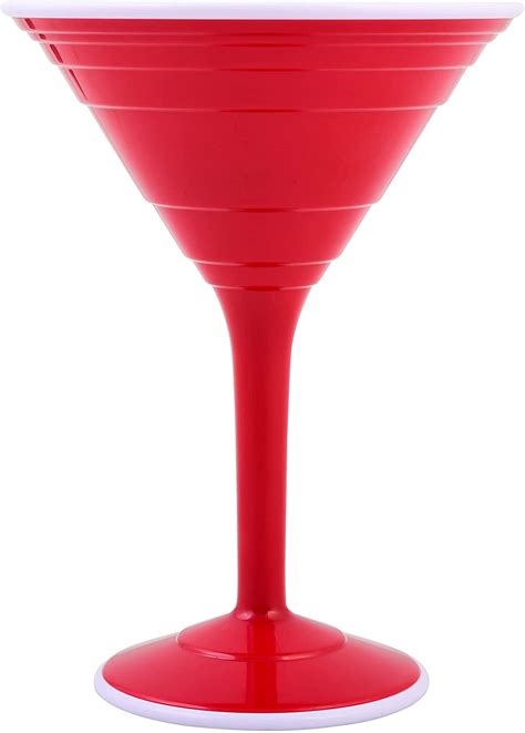 Red Cup Living Plastic Cocktail Glasses Plastic Martini Glasses Party Cups In Classic Red Beer