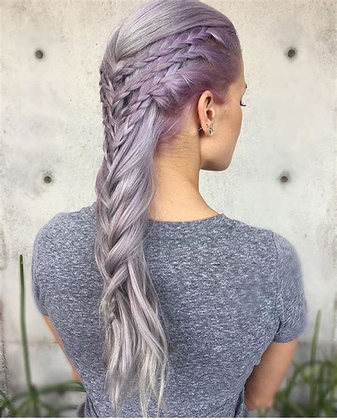 This Braid Is Amazing Lavender Hair Lavender Hair Colors Hair Styles