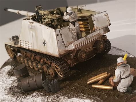 Nashorn Winter Diorama 1 35 Scale Carri Armati Militari Germania