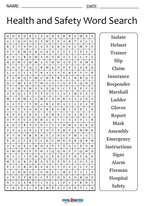 Health Word Search Puzzles Printable Seniors Puzzles