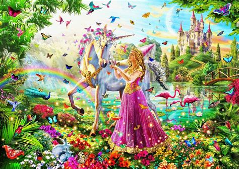 Princess With Unicorn Horse Fairy Tale Story Images For Girls