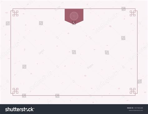 Korean Traditional Frame On Paper Texture Stock Vector Royalty Free