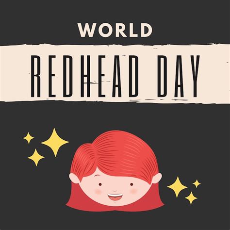 Premium Vector A Poster For World Redhead Day