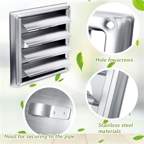 Buy 4 Inches Stainless Steel External Air Vent Cover Metal Dryer Vent