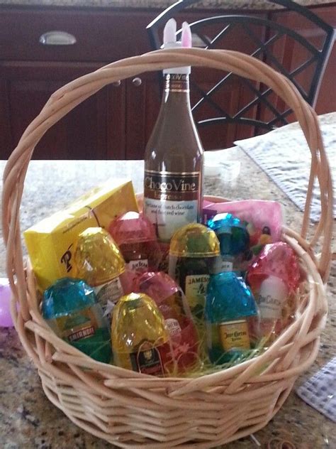 Easter Basket For Adults 9 Easter Egg 9 Mini Bottles 1 Chocolate Vine