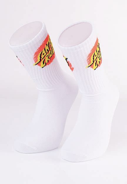 Santa Cruz Style Dot White Socks Impericon En