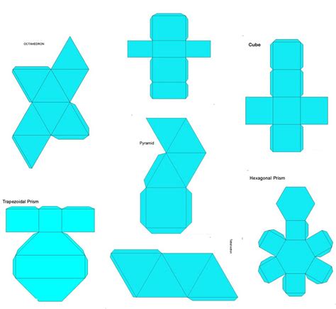 3d Paper Shape Templates