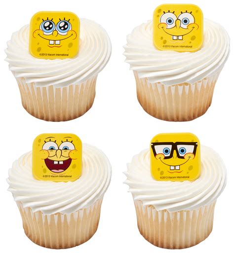 Spongebob Squarepants Mood Faces Cupcake Rings Decopac