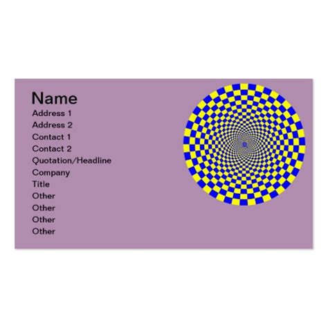 Hypnotic Optical Illusion Business Card Zazzle