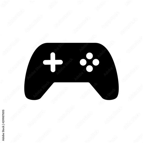 Vector Games Icon Black Game Controller Symbol With Trendy Flat Style