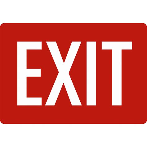 Exit Sign Png Png Image Collection