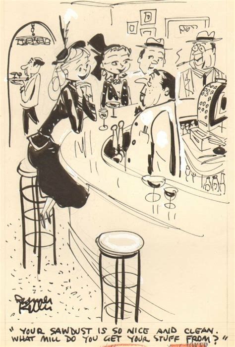Babes At The Bar Gag 1968 Humorama Art By Reamer Keller Comic Collectibles Original Art