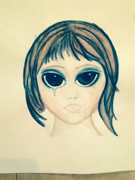 Attempted To Copy Big Eyes Drawings Art Painting And Drawing