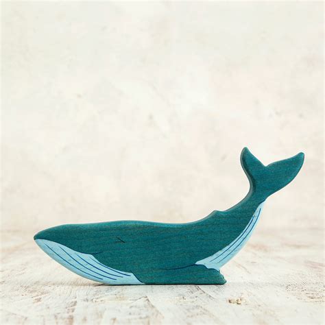 Wooden Blue Whale Figure Sea Animals Ocean Animal Etsy