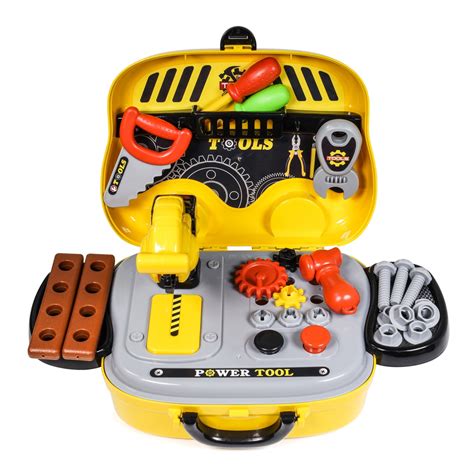 Kids Toolbox Compact Playset Pretend Play Tool Toys With Case 28pc