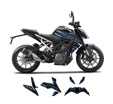 Front and rear disc brakes are present with dual channel abs. KTM DUKE 125-390 (from 2016) - Strike Graphics Series ...