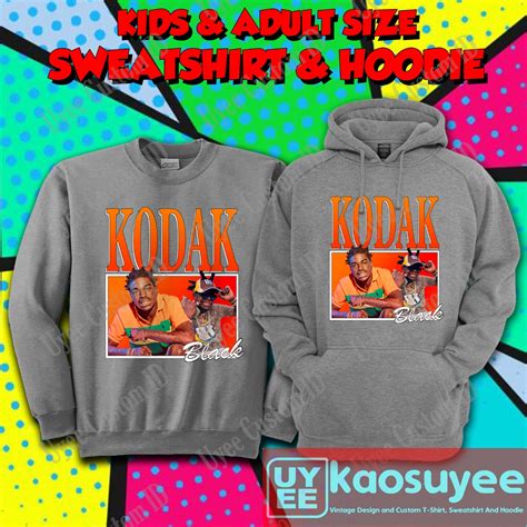 Kodak Black Sweatshirt Kodak Black Hoodie Music Vintage 90s Etsy