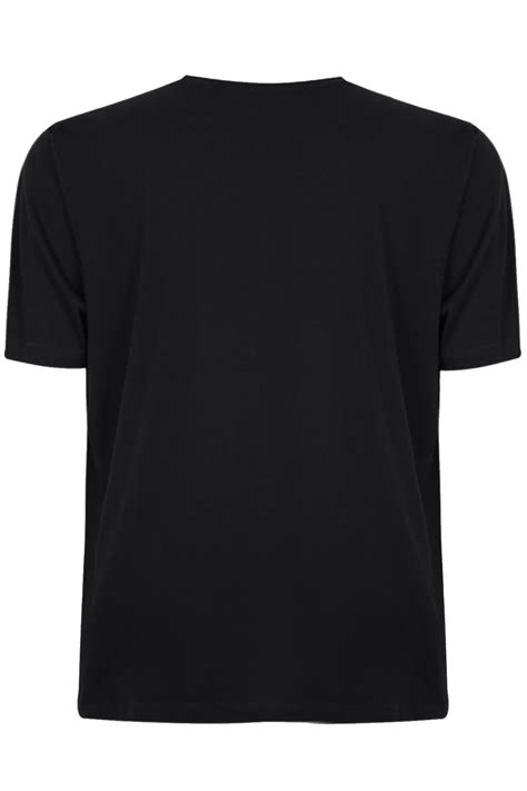 Badrhino Black Basic Plain Crew Neck T Shirt Extra Large Sizes Mlxl