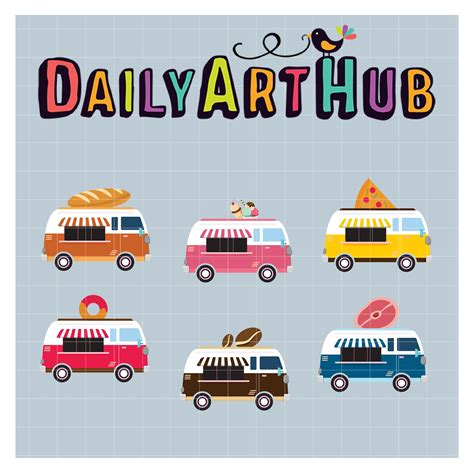 Food Trucks Clip Art Set - Daily Art Hub - Free Clip Art Everyday | Free clip art, Clip art 