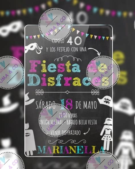 Invitación Digital Personalizada Fiesta De Disfraces A Invitaciones