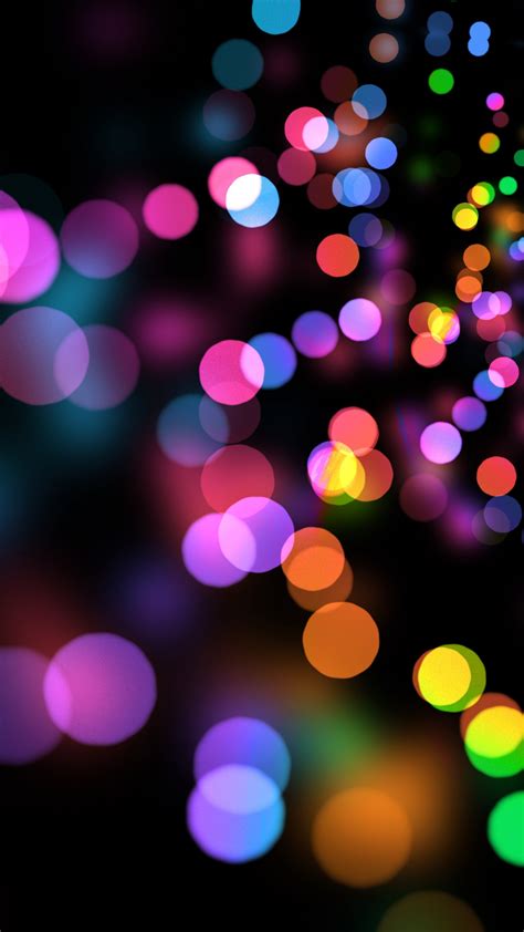 Download Wallpaper 1080x1920 Party Lights Circles Colorful Bokeh