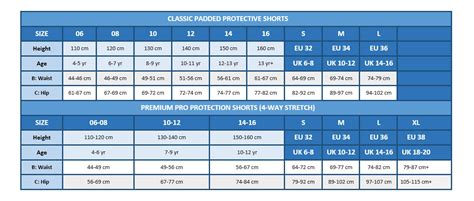 Size Chart Accessories Xamas