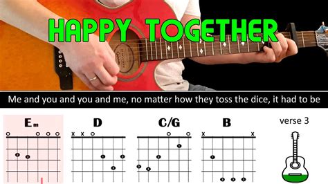 Easy Play Along Series Happy Together Acoustic Guitar Lesson Chords And Lyrics The Turtles