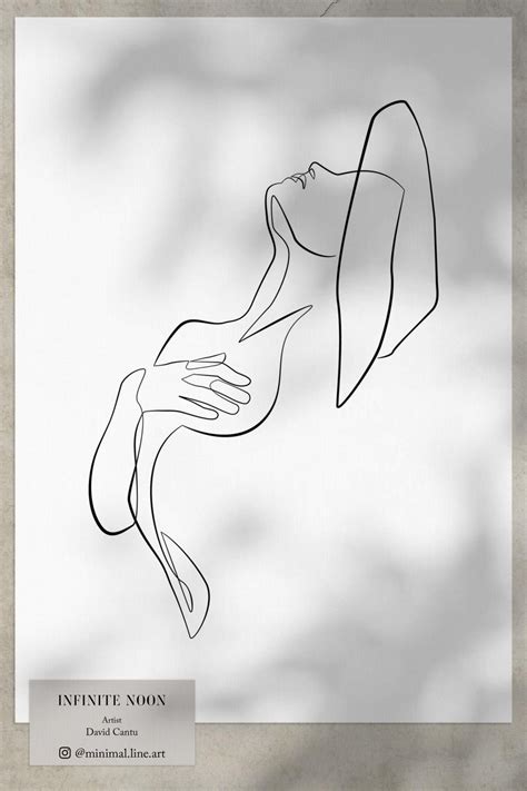 Line Drawing Of Female Body Sketch 29 Line Art Print Minimalist Line