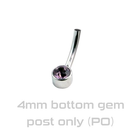 gem curved barbells bezel set gem curved barbells page 1 isc body jewelry