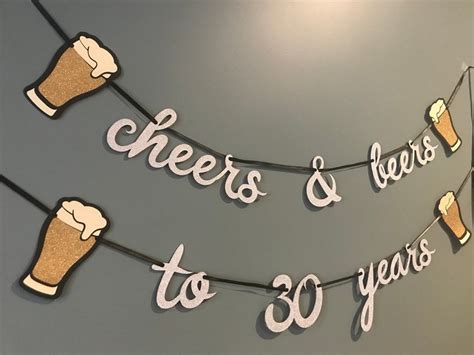 Cheers And Beers To 30 Years Double Banner Etsy