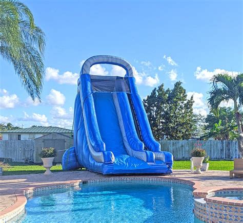 22ft Big Plunge Slide For Pools S44 Miami Water Slide Rentals