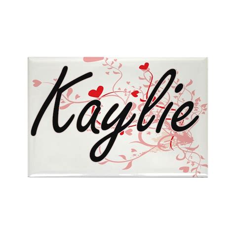 kaylie artistic name design with hearts magnets by admin cp10501932