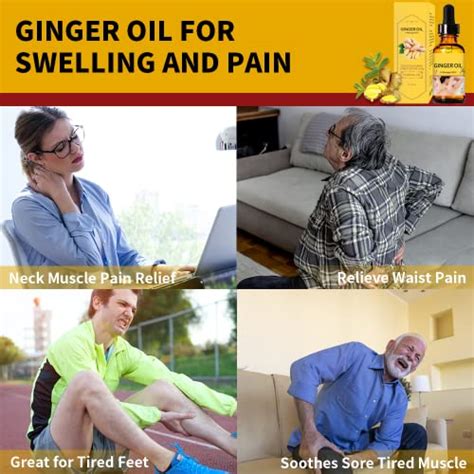 7 Pack Lymphatic Drainage Ginger Oil Belly Drainage Ginger Oil Massage