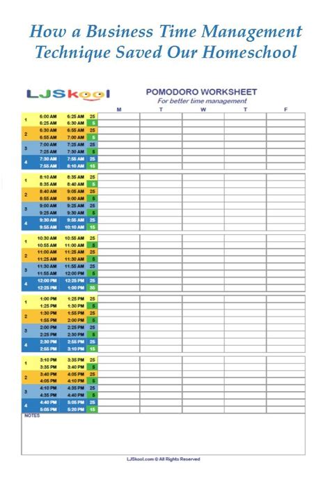 Punchy Time Management Printable | Russell Website