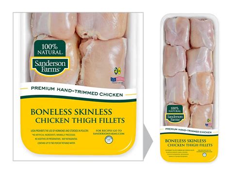 Boneless Skinless Chicken Thigh Fillets Hand Trimmed Sanderson Farms