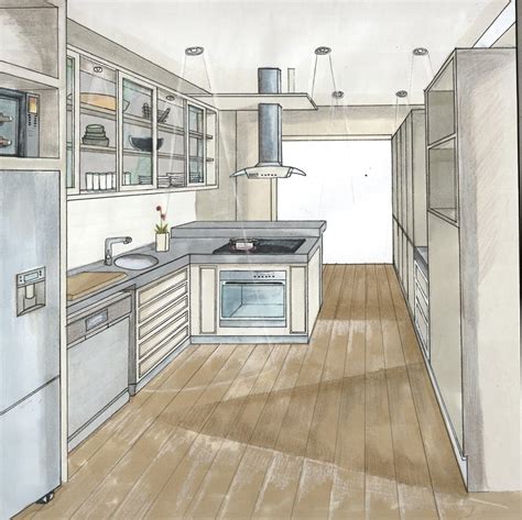 Kitchen Design Drawing Kitchen Drawing At Getdrawings Free Download