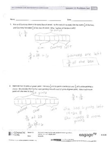 D) suggested answer key dear angela, how are you? New York State Grade 5 Math Common Core Module 4 Lesson 10 ...