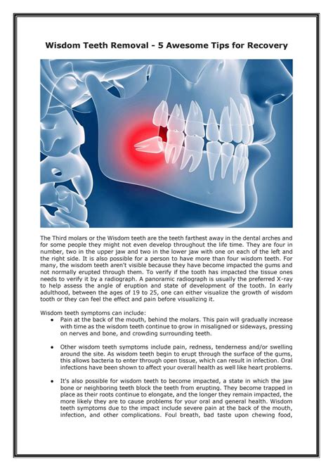 Wisdom Teeth Removal Awesome Tips For Recovery By Elite Dental Care