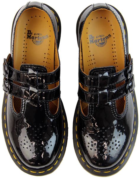 Dr Martens 8065 Retro 60s Patent Lamper Mary Jane Shoes In Black