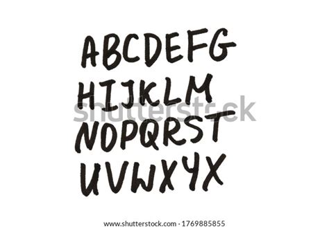 English Alphabet Handwritten On White Background Stock Illustration