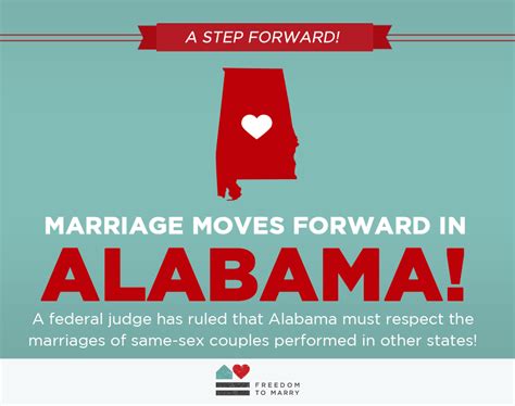 Federal Judge Strikes Down Marriage Ban In Alabama In 60th Pro Marriage