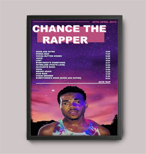 Chance The Rapper Acid Rap Custom Music Poster A3 Album Art Etsy