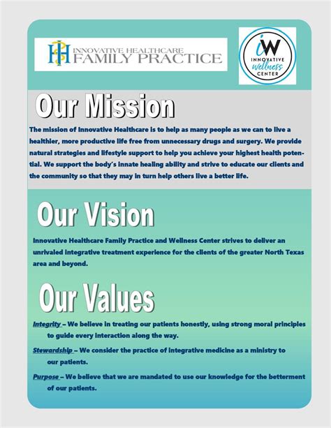 Mission Statement Sherman Tx And Mckinney Tx Innovative Healthcare