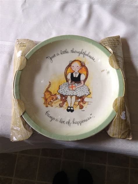 vintage holly hobbie plate collector s edition plate just a little thoughtfulness etsy ireland