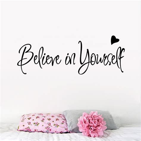 Believe In Yourself Inspirational Quotes Wall Stickers Home Decor Wall