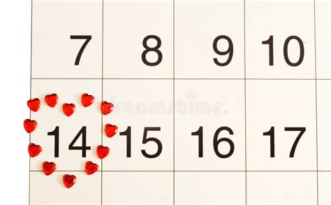 Heart On The Calendar Stock Image Image Of Number Years 17691361